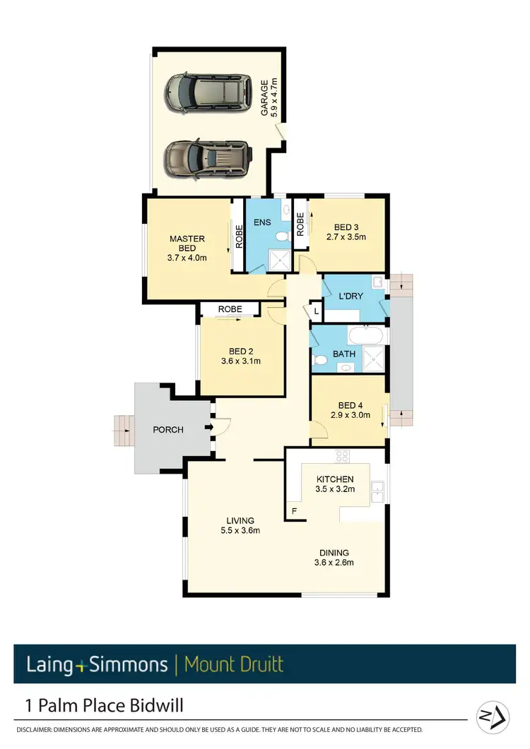 Floorplan of Homely house listing, 1 Palm Place, Bidwill NSW 2770