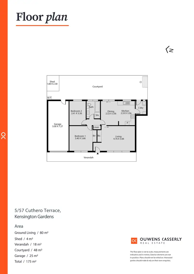 Floorplan of Homely unit listing, 5/57 Cuthero Terrace, Kensington Gardens SA 5068
