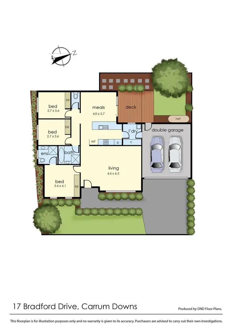 Floorplan of Homely unit listing, 17 Bradford Drive, Carrum Downs VIC 3201