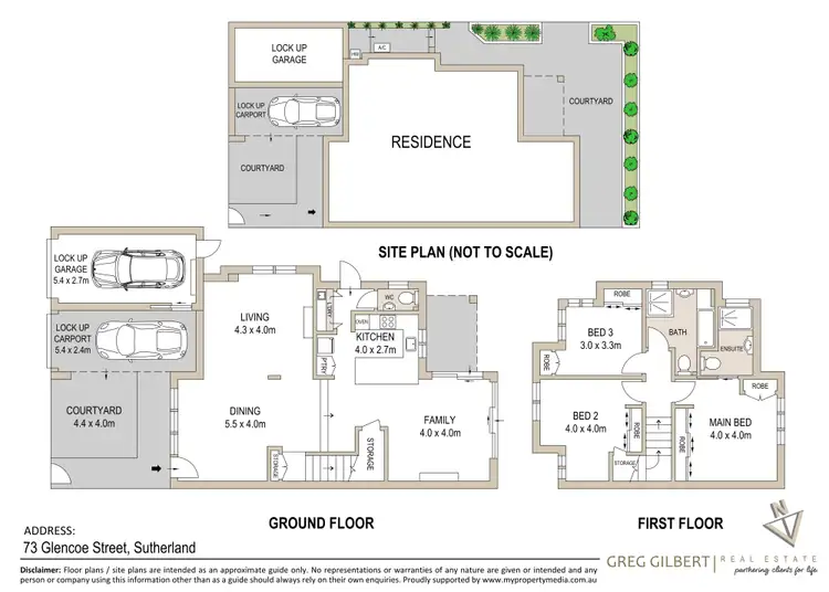Floorplan of Homely semi-detached listing, 73 Glencoe Street, Sutherland NSW 2232