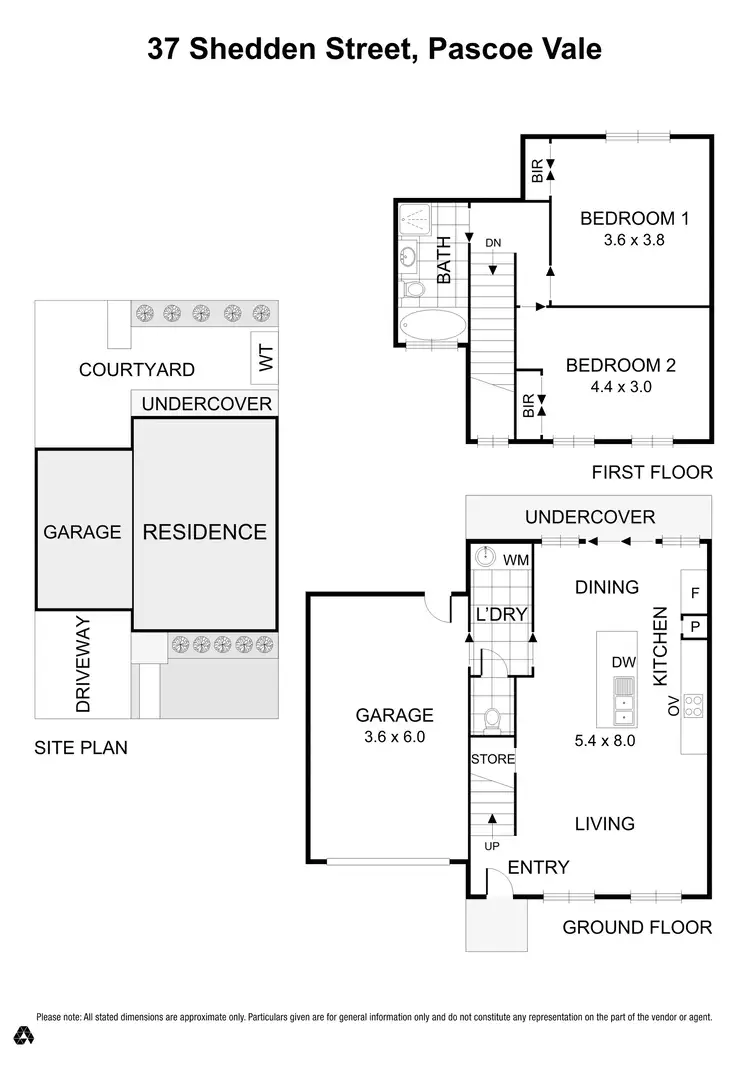 Floorplan of Homely townhouse listing, 37 Shedden Street, Pascoe Vale VIC 3044