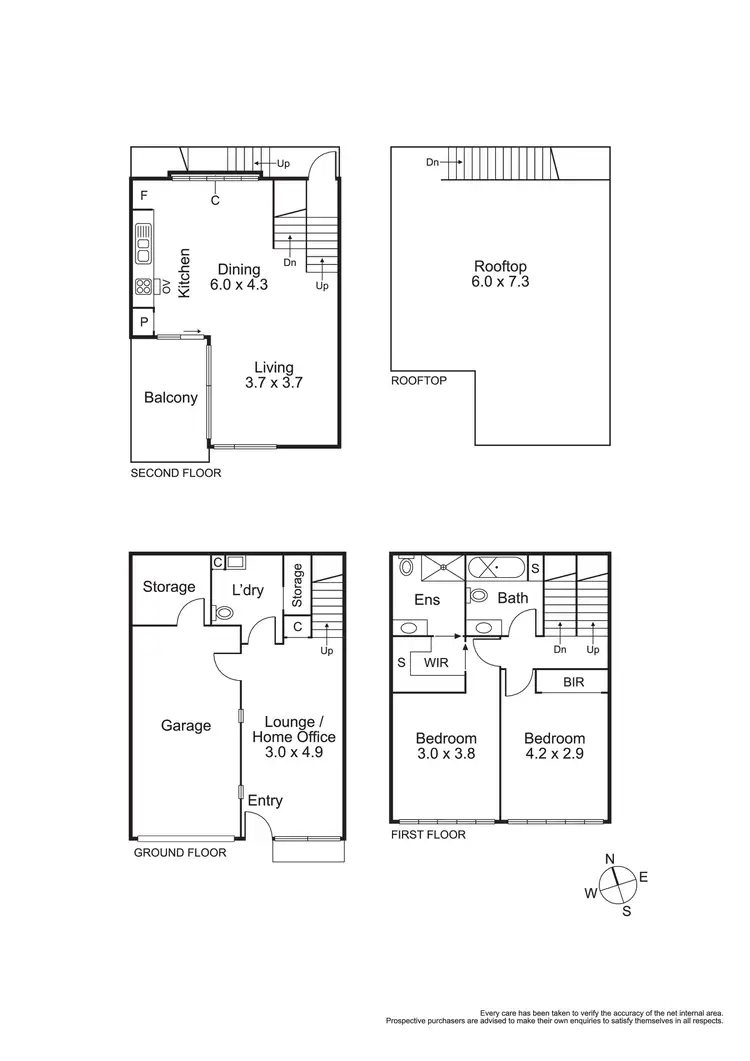 Floorplan of Homely townhouse listing, 2 Raglan Street, North Melbourne VIC 3051