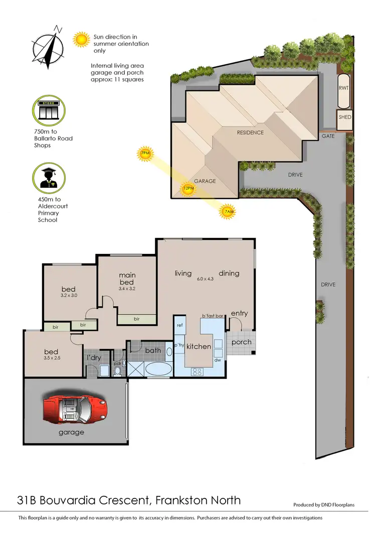 Floorplan of Homely unit listing, 31B Bouvardia Crescent, Frankston North VIC 3200