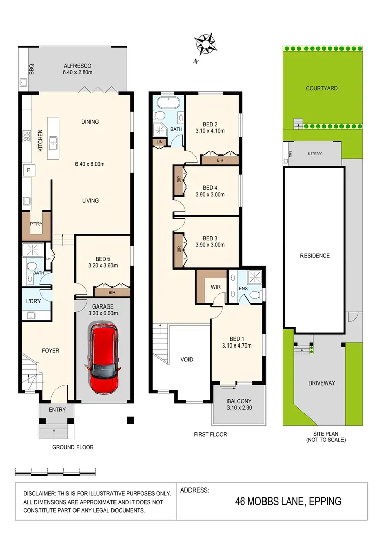 Floorplan of Homely semi-detached listing, 46 Mobbs Lane, Epping NSW 2121