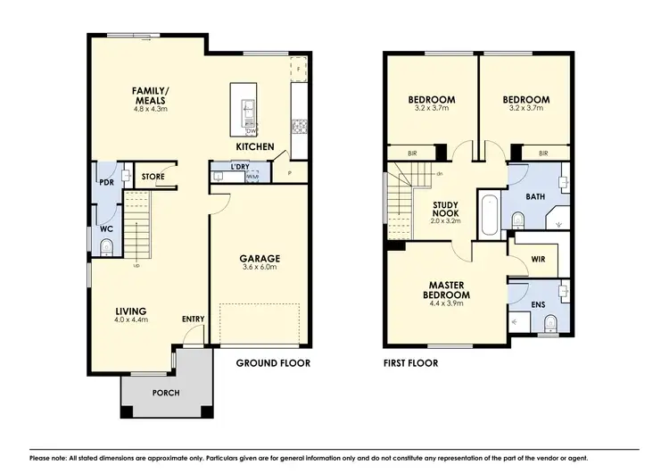 Floorplan of Homely townhouse listing, 1/2 Leonie Close, South Morang VIC 3752