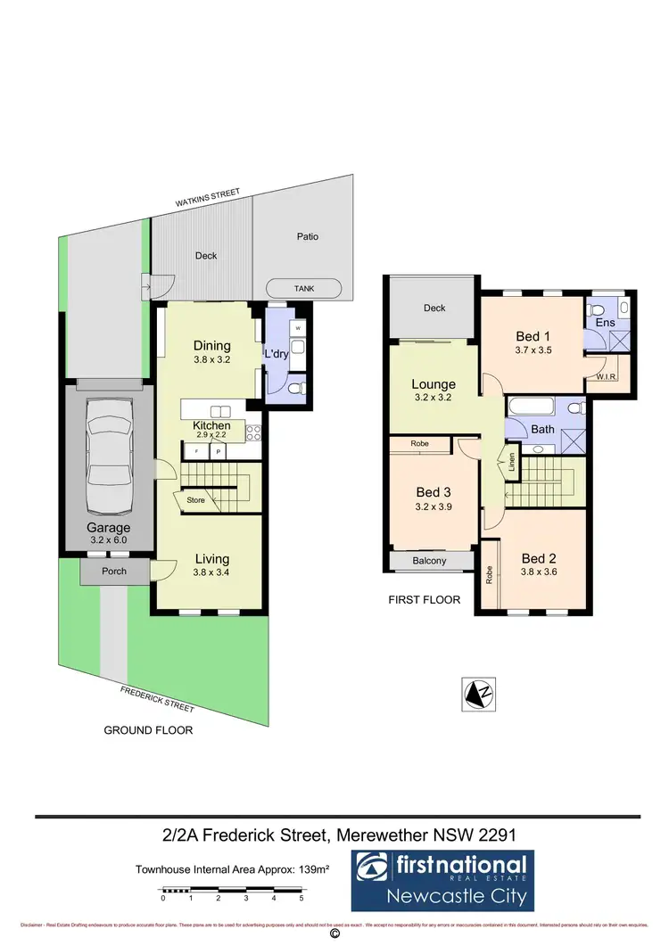 Floorplan of Homely townhouse listing, 2/2A Frederick Street, Merewether NSW 2291
