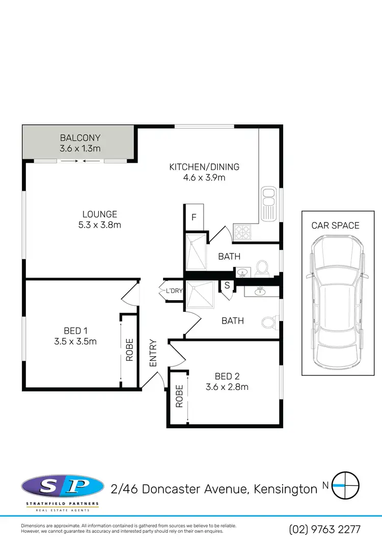 Floorplan of Homely apartment listing, 2/46 Doncaster Avenue, Kensington NSW 2033