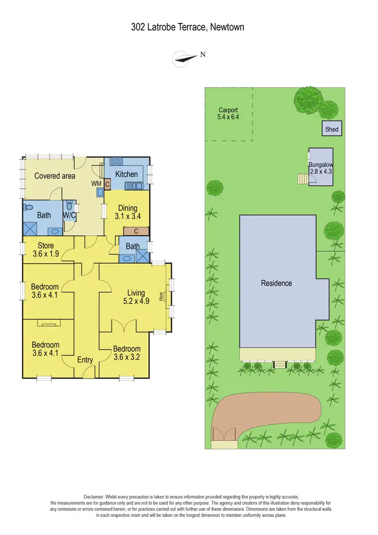 Floorplan of Homely house listing, 302 Latrobe Terrace, Newtown VIC 3220