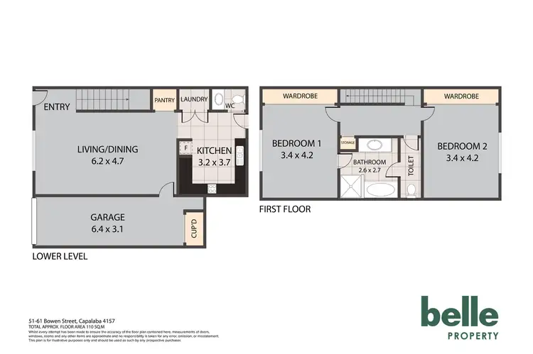 Floorplan of Homely townhouse listing, 10/51-61 Bowen Street, Capalaba QLD 4157