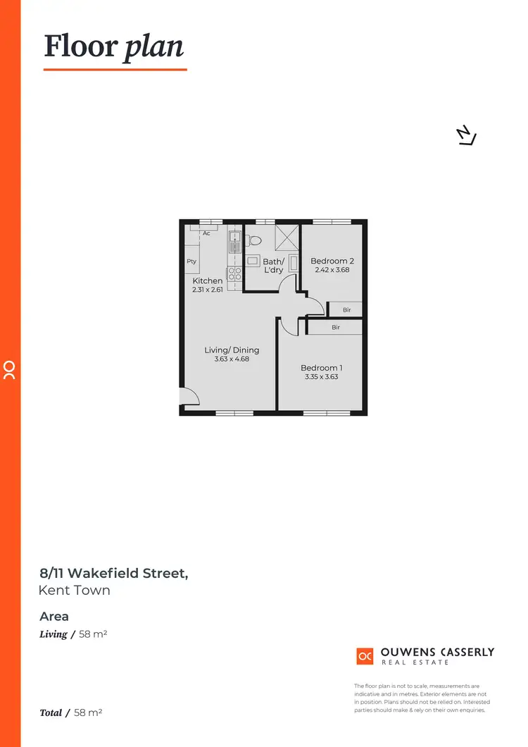 Floorplan of Homely unit listing, 8/11 Wakefield Street, Kent Town SA 5067