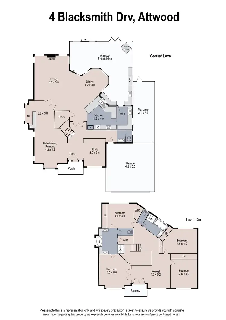 Floorplan of Homely house listing, 4 Blacksmith Drive, Attwood VIC 3049