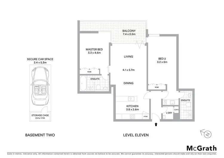 Floorplan of Homely apartment listing, 1106/1 Sterling Circuit, Camperdown NSW 2050