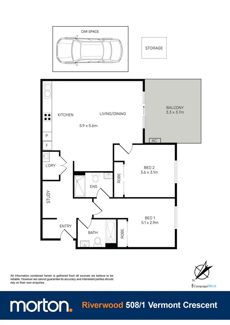 Floorplan of Homely apartment listing, 508/1 Vermont Crescent, Riverwood NSW 2210