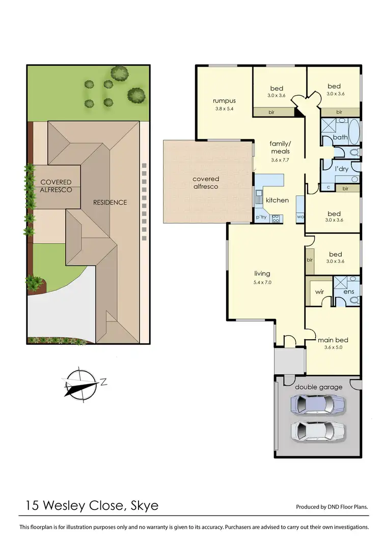 Floorplan of Homely house listing, 15 Wesley Close, Skye VIC 3977