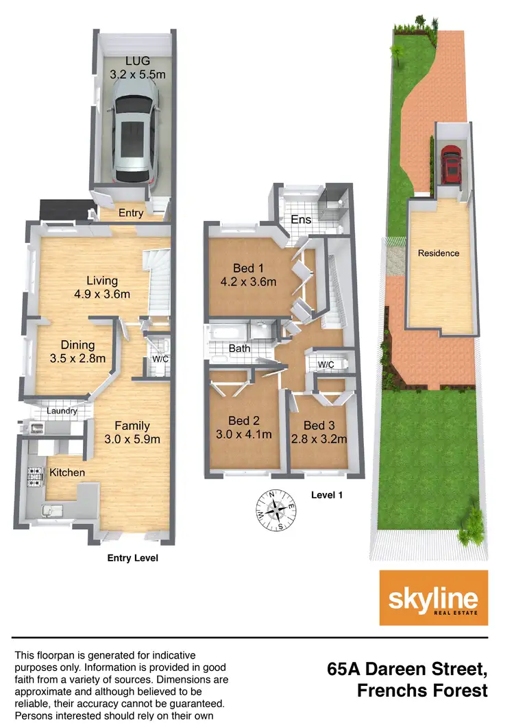 Floorplan of Homely house listing, 65a Dareen Street, Frenchs Forest NSW 2086