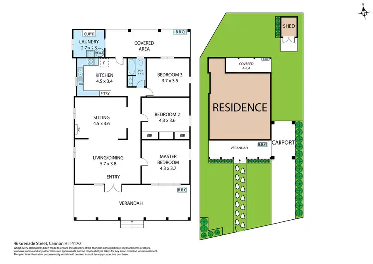 Floorplan of Homely house listing, 46 Grenade Street, Cannon Hill QLD 4170