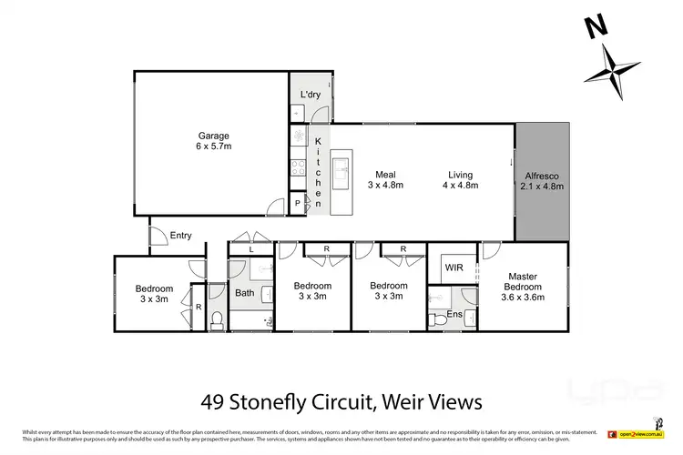 Floorplan of Homely house listing, 49 Stonefly Circuit, Weir Views VIC 3338