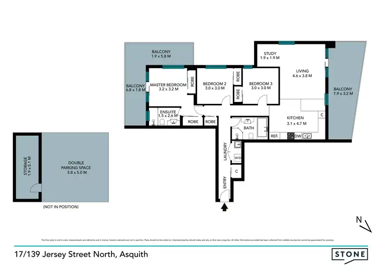 Floorplan of Homely apartment listing, 17/139-141 Jersey Street North, Asquith NSW 2077