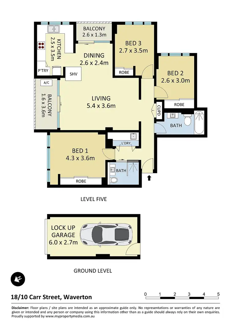 Floorplan of Homely apartment listing, 18/10 Carr Street, Waverton NSW 2060