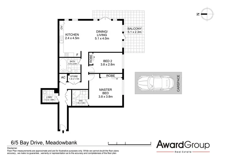 Floorplan of Homely unit listing, 6/5 Bay Drive, Meadowbank NSW 2114