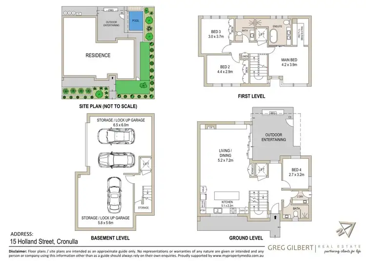 Floorplan of Homely semi-detached listing, 15 Holland Street, Cronulla NSW 2230