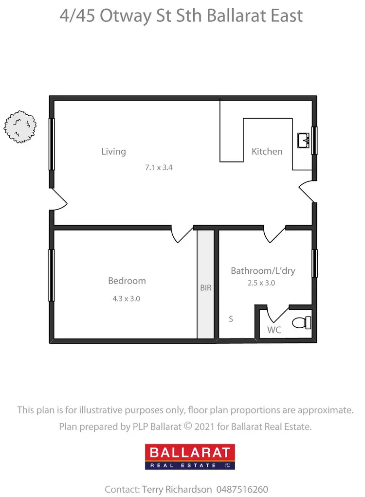 Floorplan of Homely unit listing, 4/45 Otway Street South, Ballarat East VIC 3350
