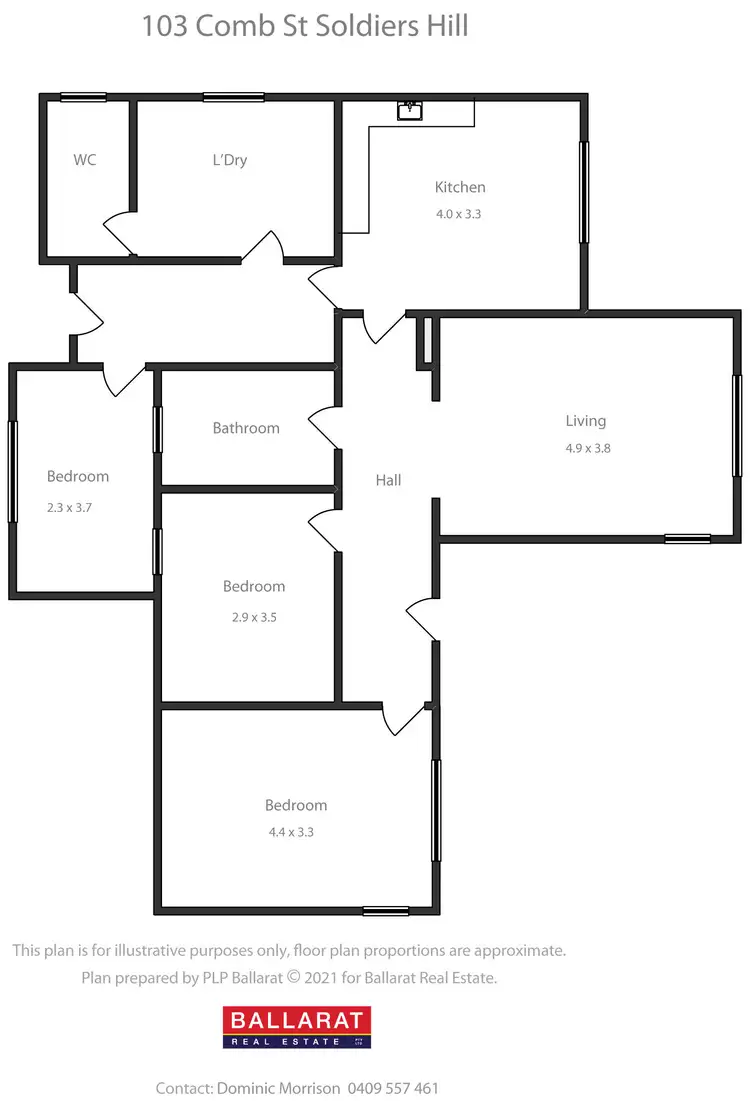 Floorplan of Homely house listing, 103 Comb Street, Soldiers Hill VIC 3350