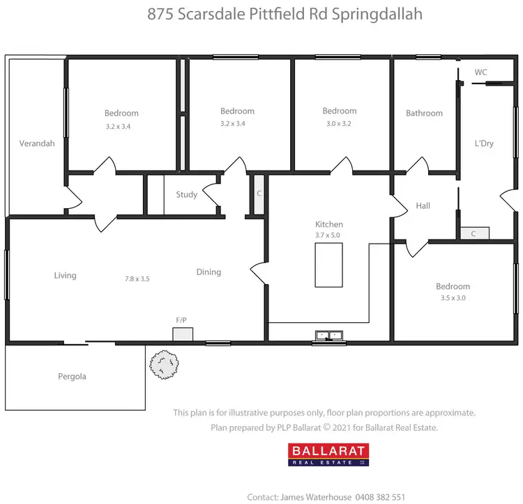 Floorplan of Homely house listing, 875 Scarsdale-Pitfield Road, Springdallah VIC 3351