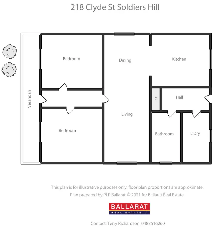Floorplan of Homely house listing, 218 Clyde Street, Soldiers Hill VIC 3350