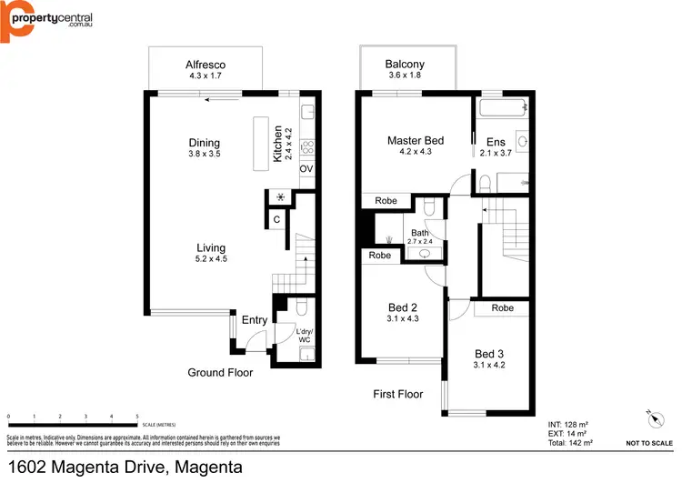Floorplan of Homely townhouse listing, 1602 Magenta Drive, Magenta NSW 2261