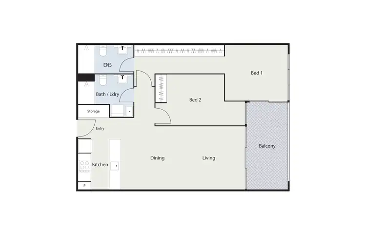 Floorplan of Homely apartment listing, 155/46 Macquarie Street, Barton ACT 2600