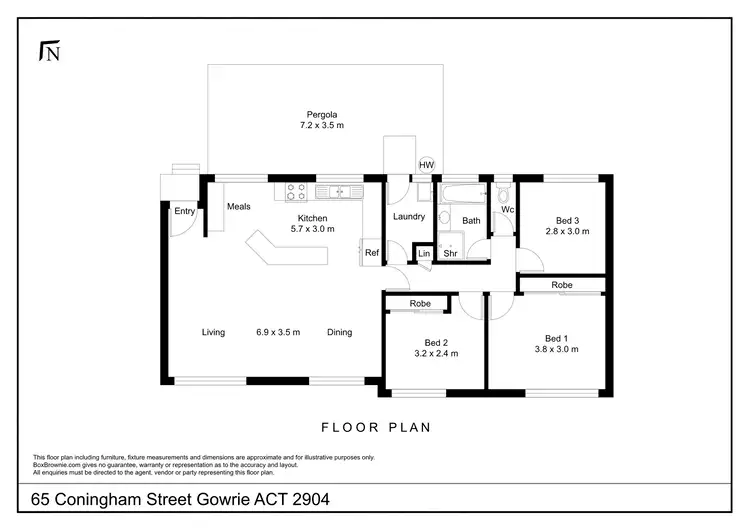 Floorplan of Homely house listing, 65 Coningham Street, Gowrie ACT 2904