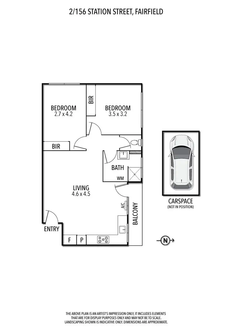 Floorplan of Homely apartment listing, 2/156 Station Street, Fairfield VIC 3078