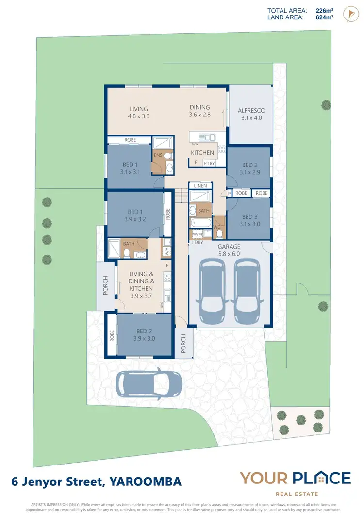 Floorplan of Homely house listing, 6 Jenyor Street, Yaroomba QLD 4573