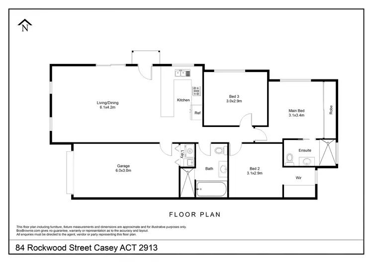 Floorplan of Homely house listing, 84 Rockwood Street, Casey ACT 2913