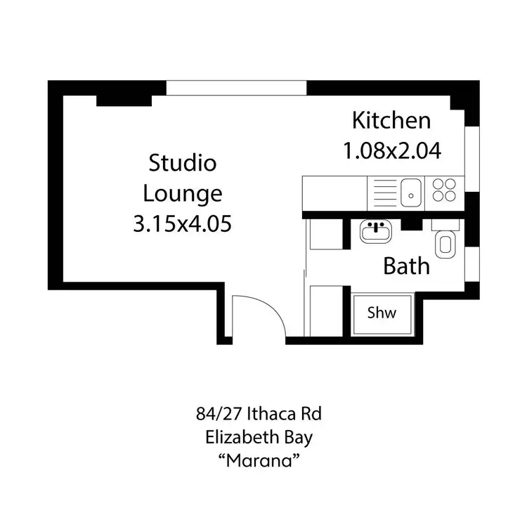 Floorplan of Homely apartment listing, 84/27 Ithaca Road, Elizabeth Bay NSW 2011