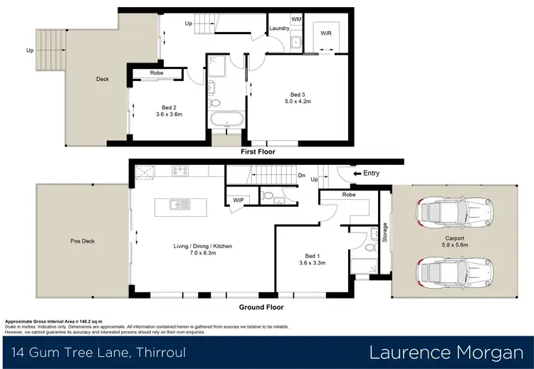 Floorplan of Homely semi-detached listing, 14b Gum Tree Lane, Thirroul NSW 2515
