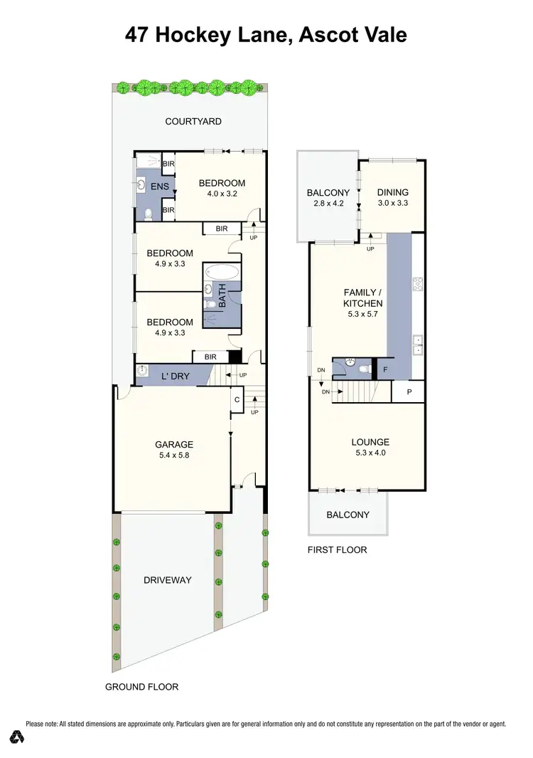 Floorplan of Homely townhouse listing, 47 Hockey Lane, Ascot Vale VIC 3032