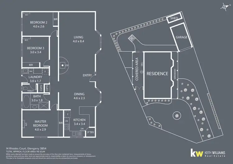 Floorplan of Homely house listing, 14 Rhodes Court, Glengarry VIC 3854