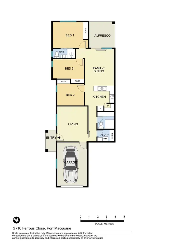 Floorplan of Homely semi-detached listing, 2/10 Ferrous Close, Port Macquarie NSW 2444
