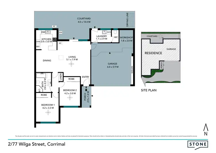 Floorplan of Homely villa listing, 2/77 Wilga Street, Corrimal NSW 2518