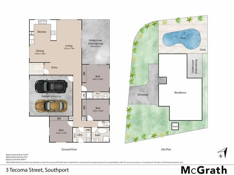 Floorplan of Homely house listing, 3 Tecoma Street, Southport QLD 4215