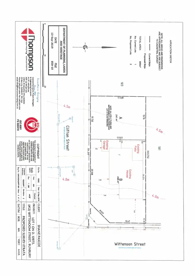 Floorplan of Homely land listing, LOT 1, 12 Clifton Street, Bunbury WA 6230