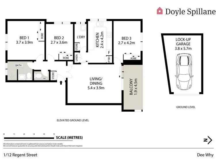 Floorplan of Homely unit listing, 1/12 Regent Street, Dee Why NSW 2099