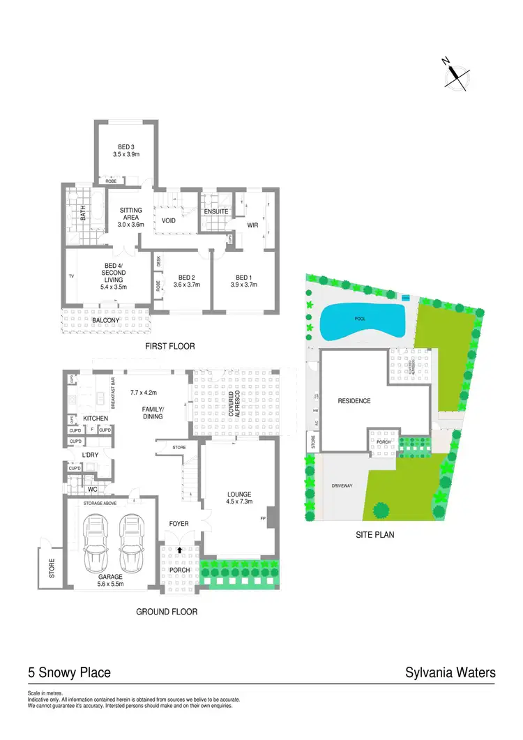 Floorplan of Homely house listing, 5 Snowy Place, Sylvania Waters NSW 2224