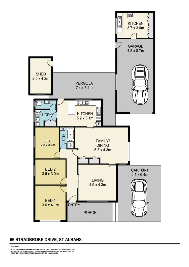 Floorplan of Homely house listing, 66 Stradbroke Drive, St Albans VIC 3021