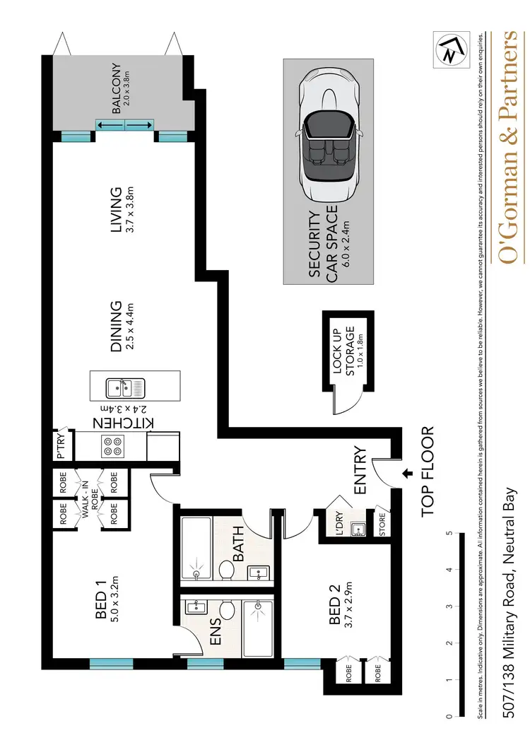 Floorplan of Homely apartment listing, 507/140 Military Road, Neutral Bay NSW 2089