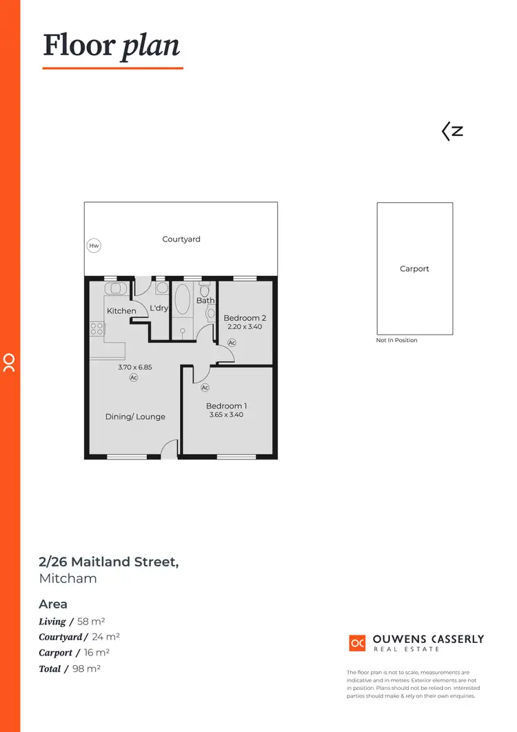 Floorplan of Homely block of units listing, 1-4/26 Maitland Street, Mitcham SA 5062