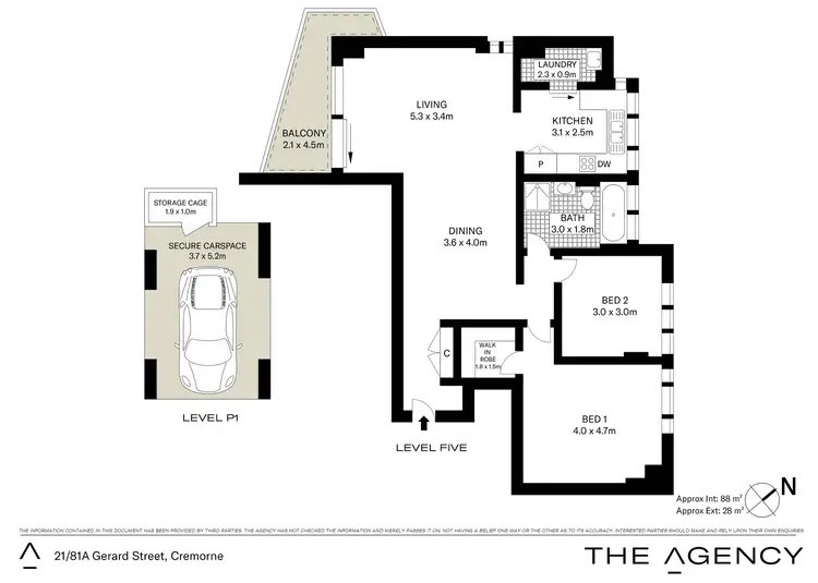 Floorplan of Homely apartment listing, 21/81A Gerard Street, Cremorne NSW 2090