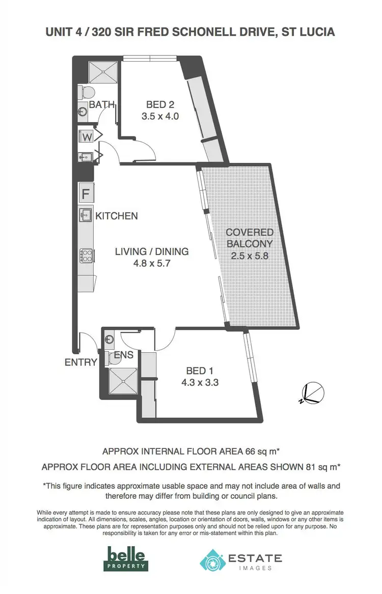 Floorplan of Homely unit listing, 4/320 Sir Fred Schonell Drive, St Lucia QLD 4067